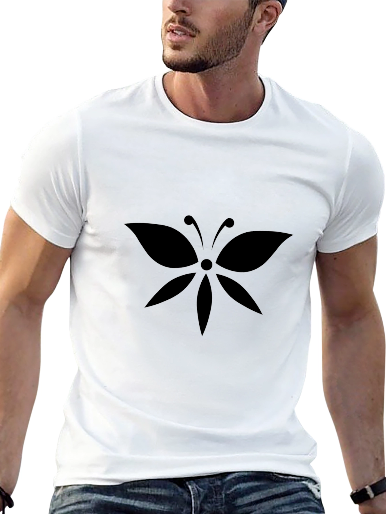 Butterfly Graphic Black T-Shirt
