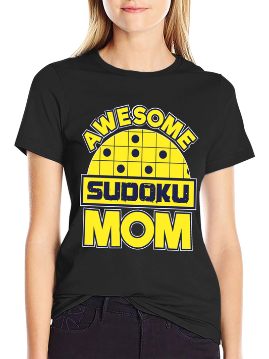Awesome Sudoku Mom Graphic Tee Shirt