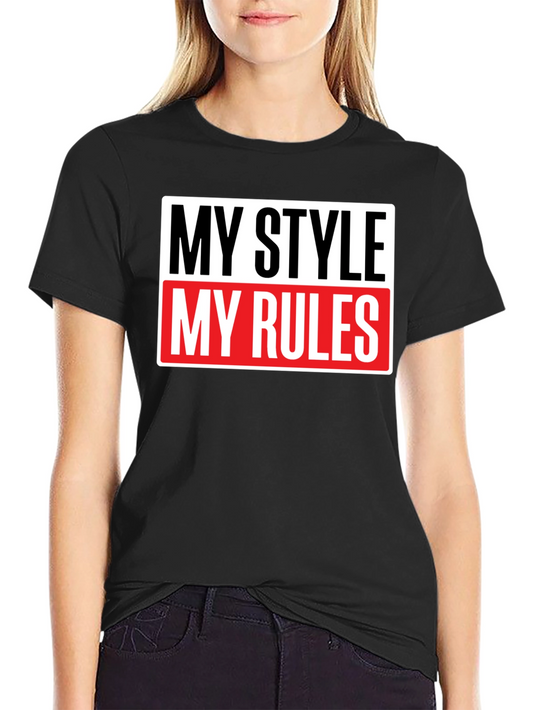 My Style My Rules Black Graphic Tee