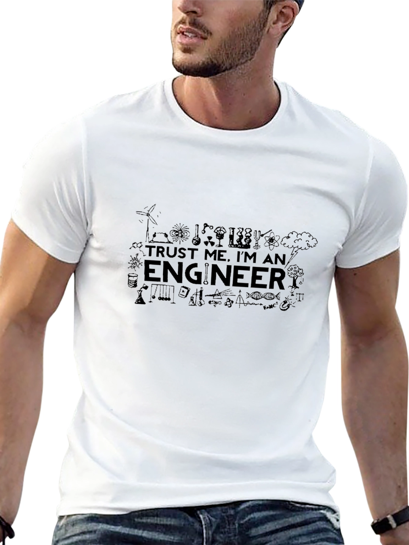 Trust Me Im An Engineer Black T-Shirt