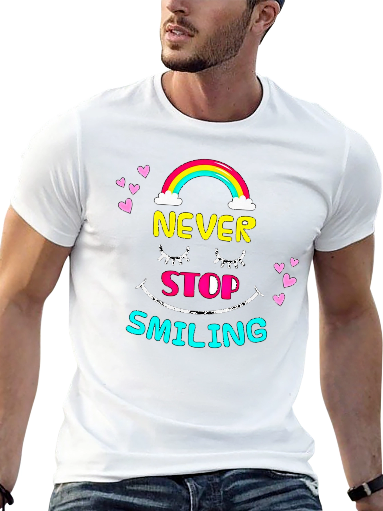 Never Stop Smiling Graphic Tee