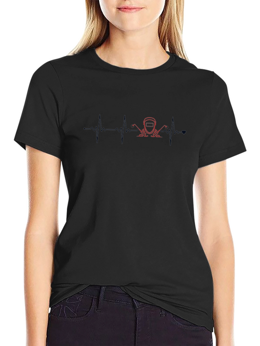 Heartbeat Hockey T-Shirt - Black