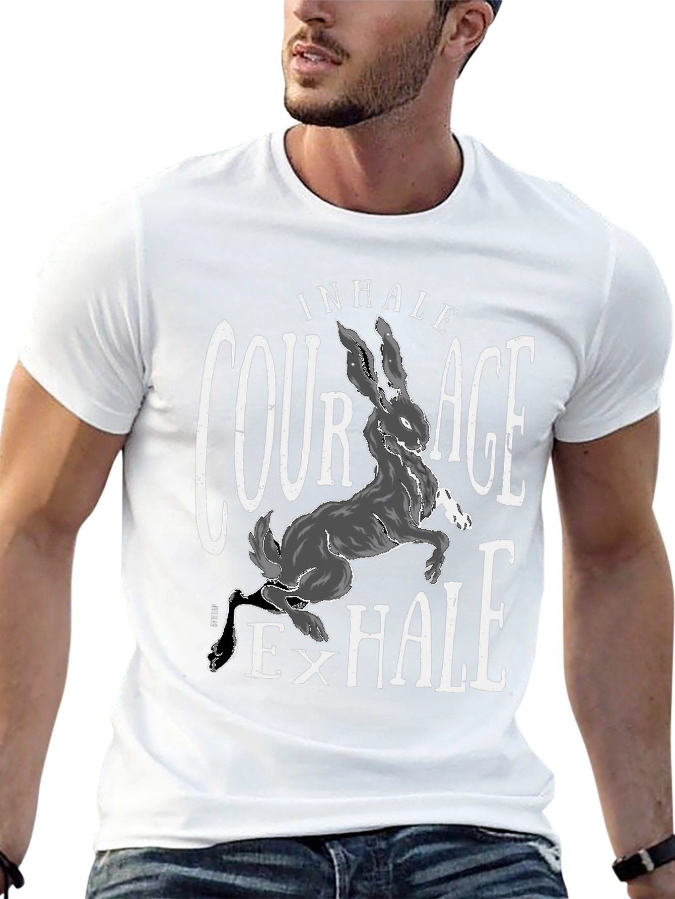 Courage Hare T-Shirt - Inhale Exhale