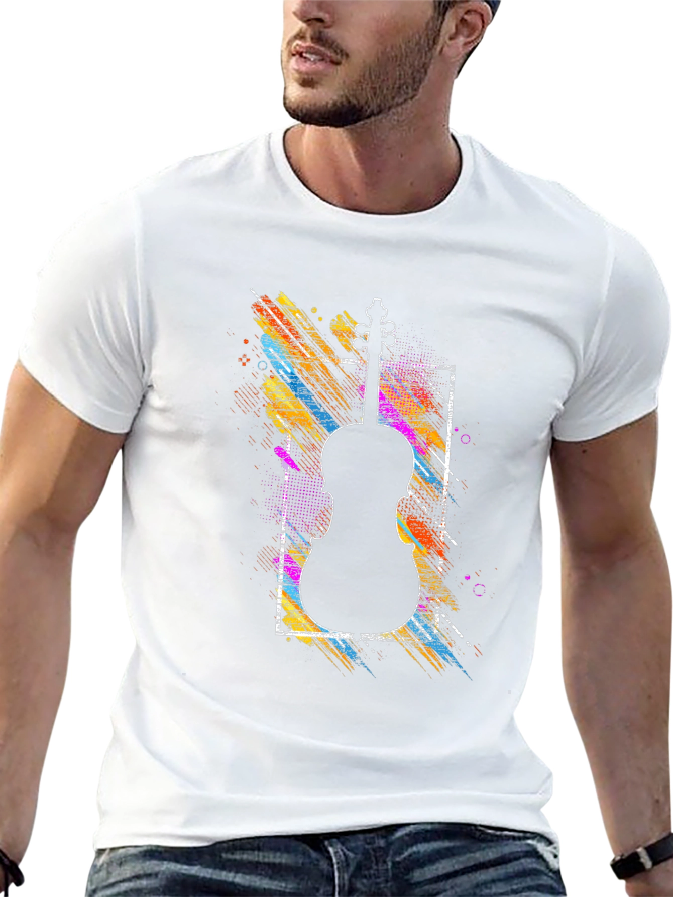 Violin Silhouette Graphic Tee