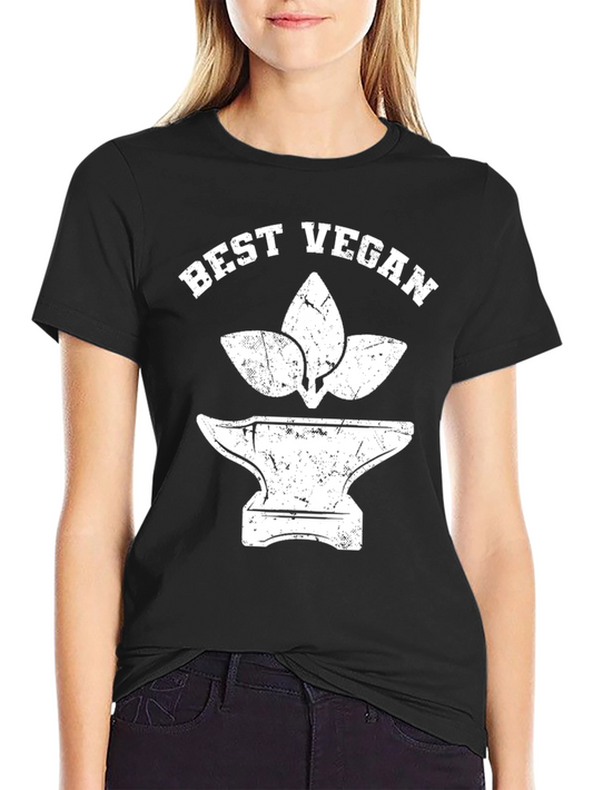 Best Vegan Graphic Tee - Black Cotton T-Shirt