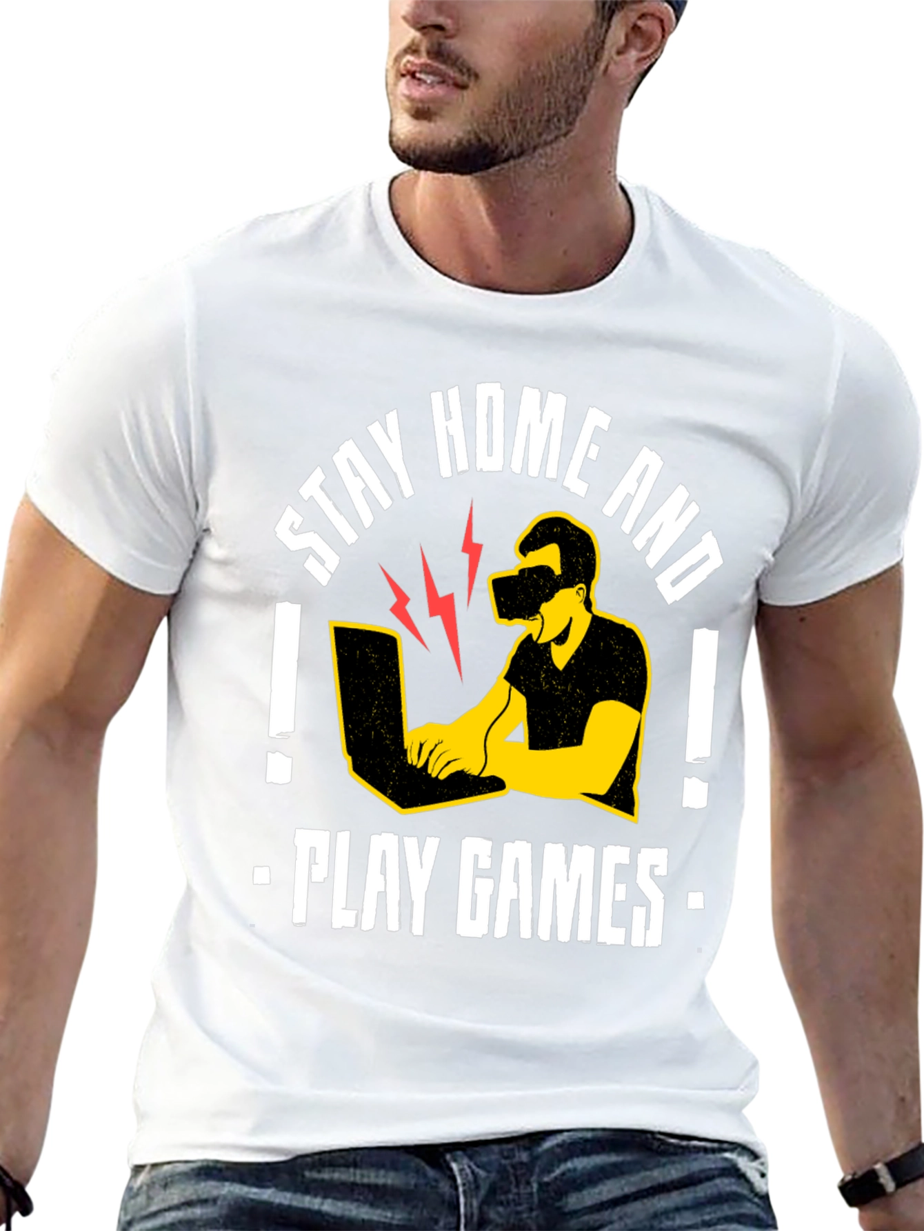 Stay Home and Play Games Graphic Tee