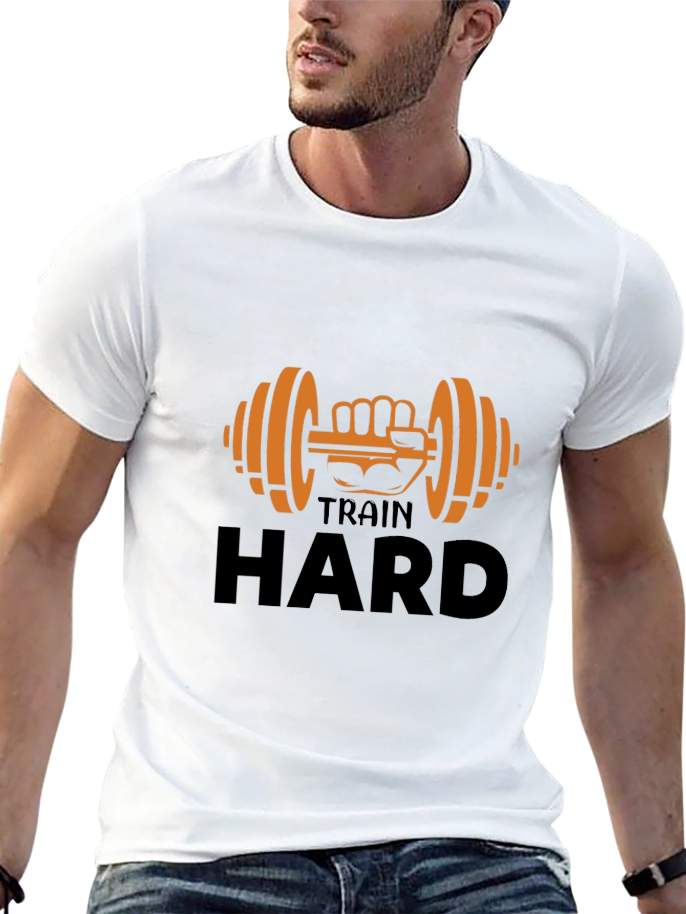 Train Hard T-Shirt - Fitness Gym Workout Tee