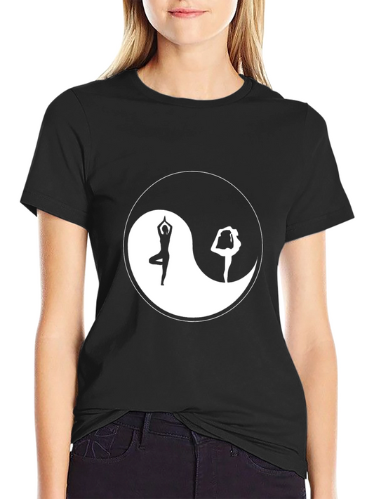 Yin Yang Yoga Graphic Black T-Shirt
