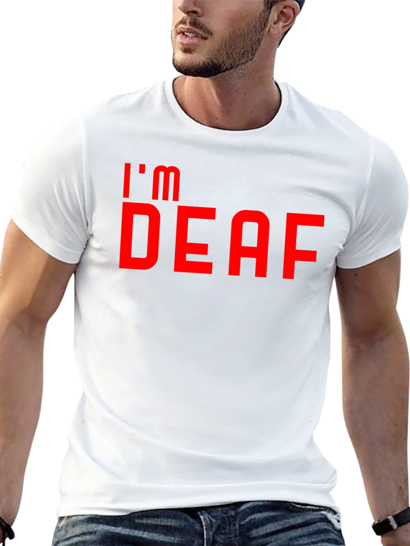 Im Deaf T-Shirt - Bold Red Graphic Tee