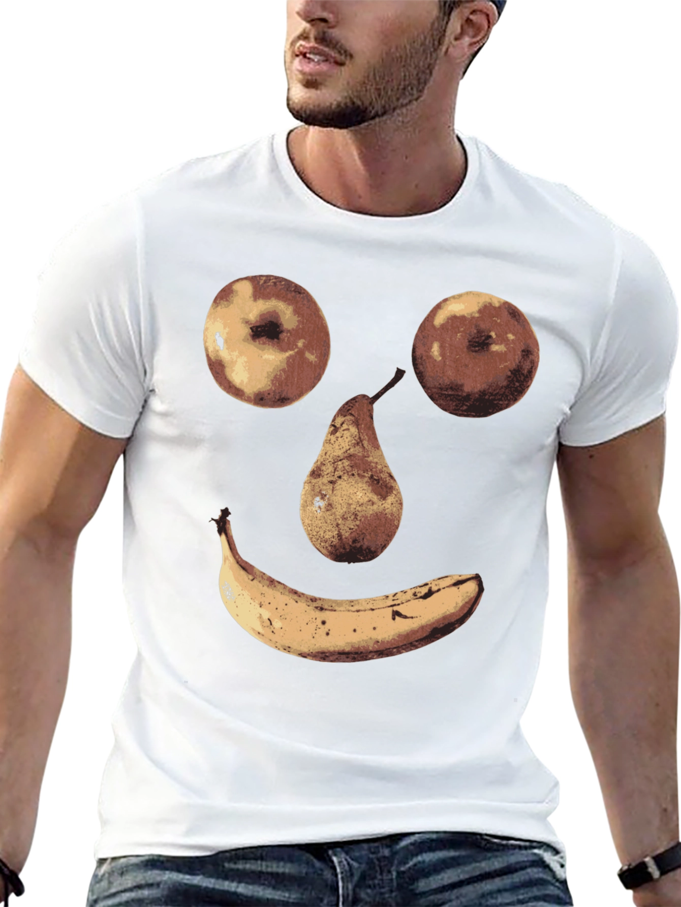 Fruit Face Graphic Tee - Unique Humor Shirt