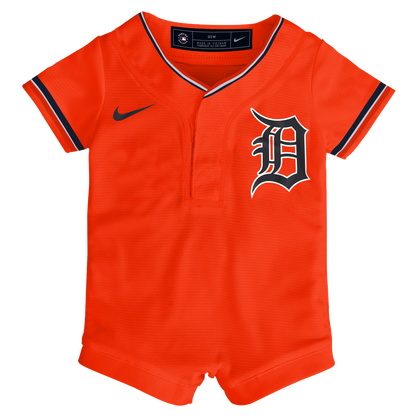Detroit Tigers Nike Newborn Alternate Replica Romper Jersey - Orange