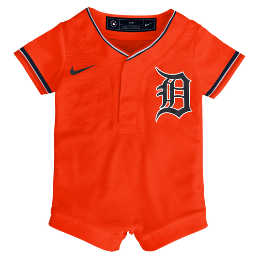 Detroit Tigers Nike Newborn Alternate Replica Romper Jersey - Orange