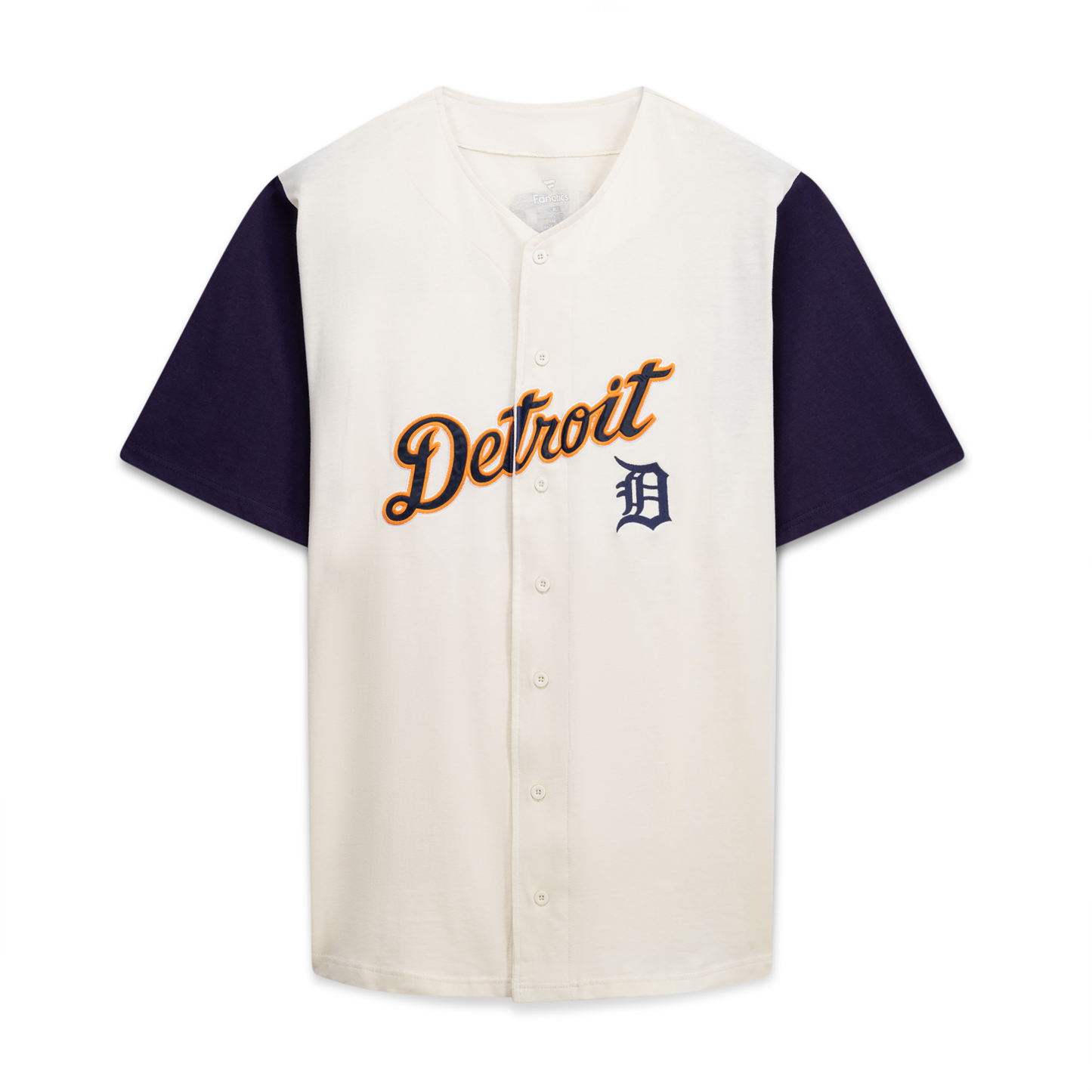 Detroit Tigers Profile Big &amp;amp; Tall Two-Color Fashion Jersey - Cream/Navy