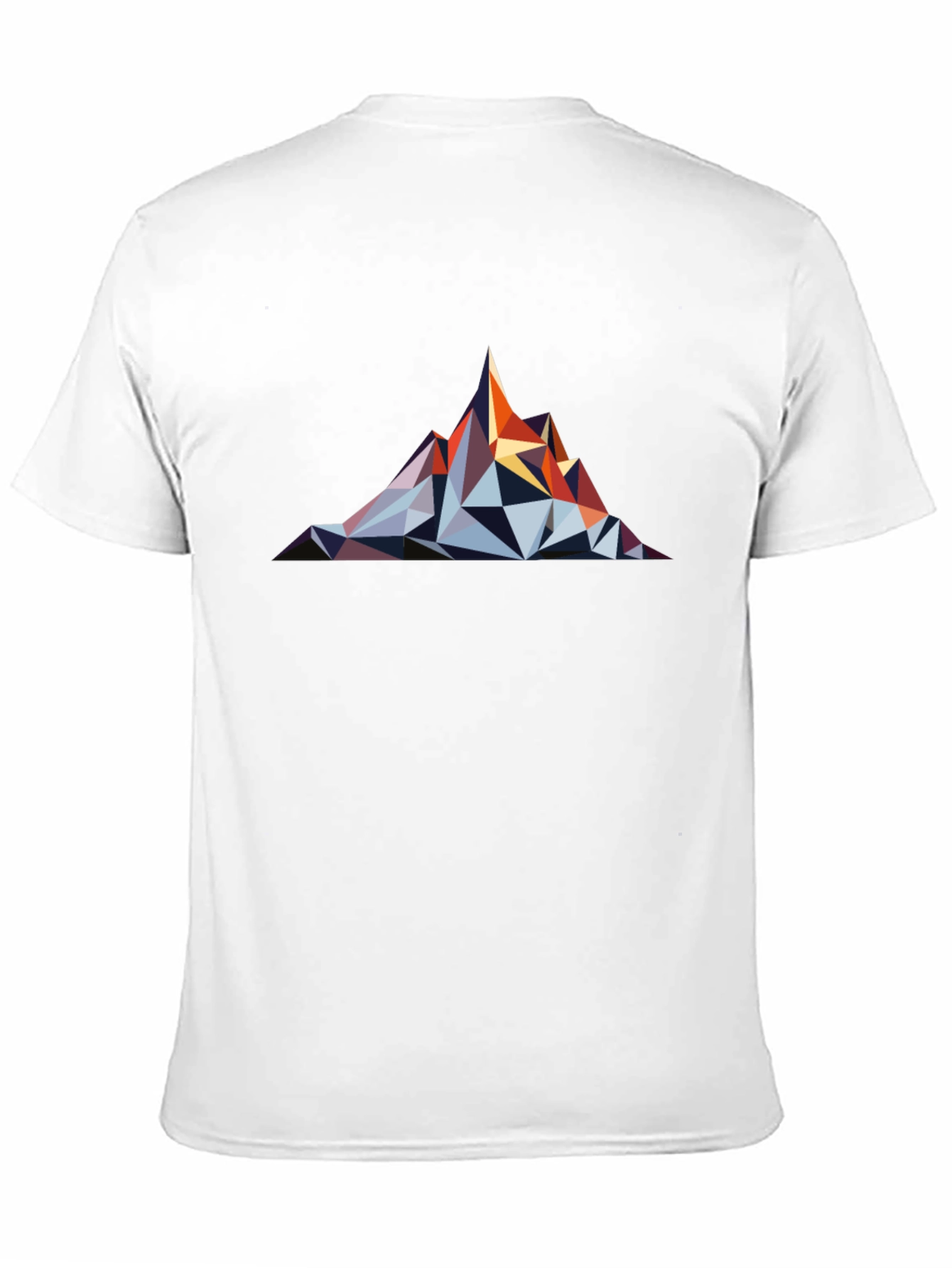 Geometric Mountain Graphic Tee - Black
