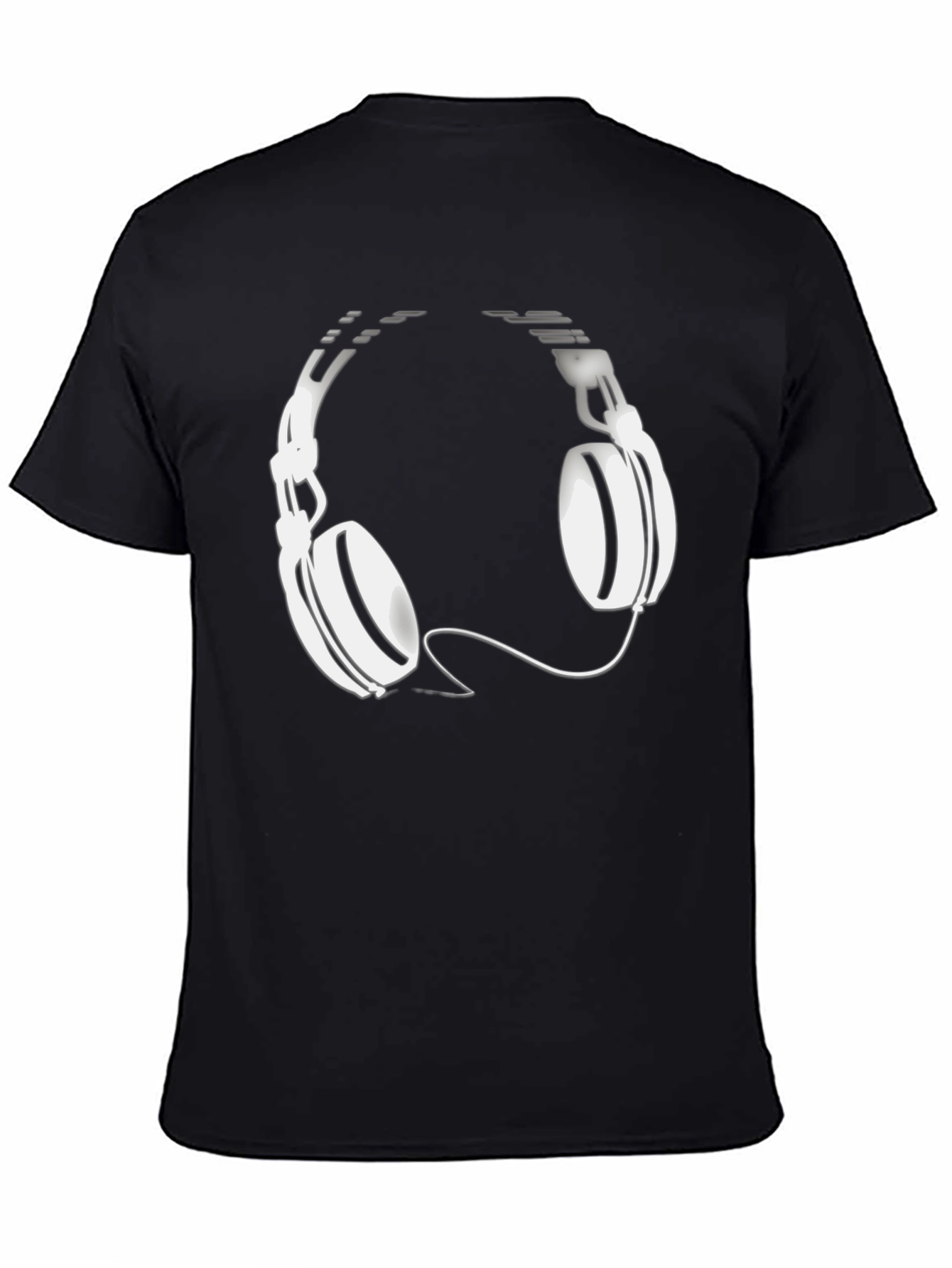 Cool Black T-Shirt with Headphone Graphic