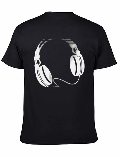 Cool Black T-Shirt with Headphone Graphic