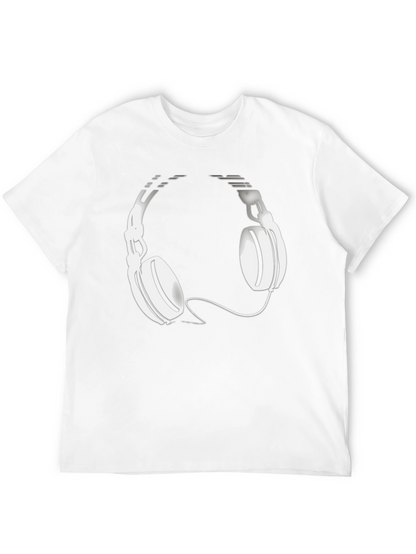 Cool Black T-Shirt with Headphone Graphic