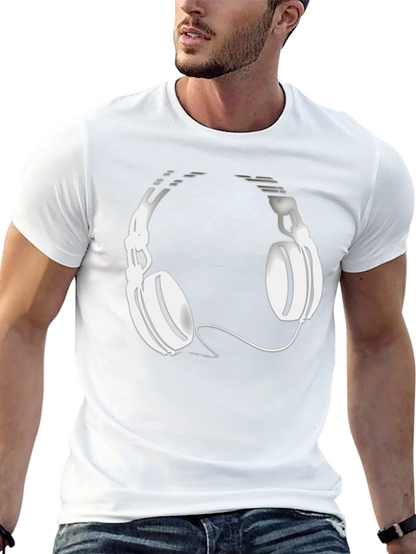 Cool Black T-Shirt with Headphone Graphic