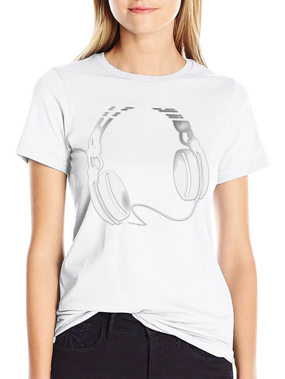 Cool Black T-Shirt with Headphone Graphic