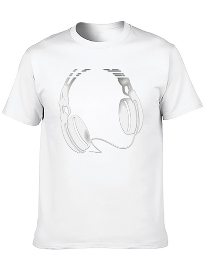 Cool Black T-Shirt with Headphone Graphic
