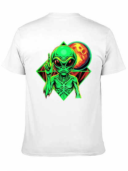Alien Moon Graphic Black T-Shirt