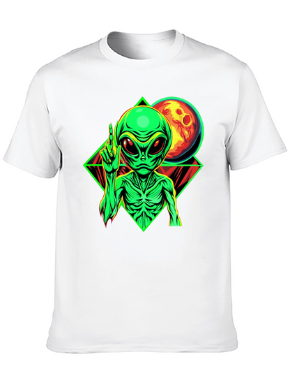 Alien Moon Graphic Black T-Shirt