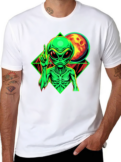 Alien Moon Graphic Black T-Shirt
