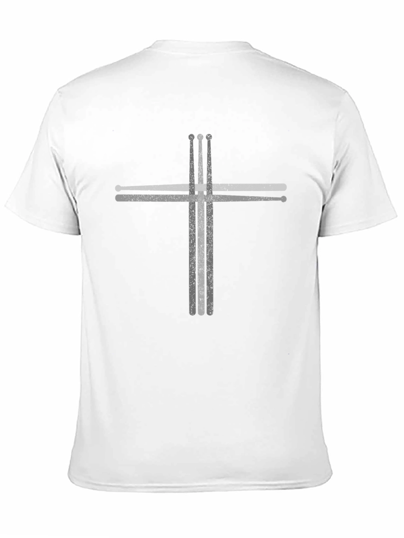 Drumsticks Cross Graphic Tee - Music Lovers T-Shirt