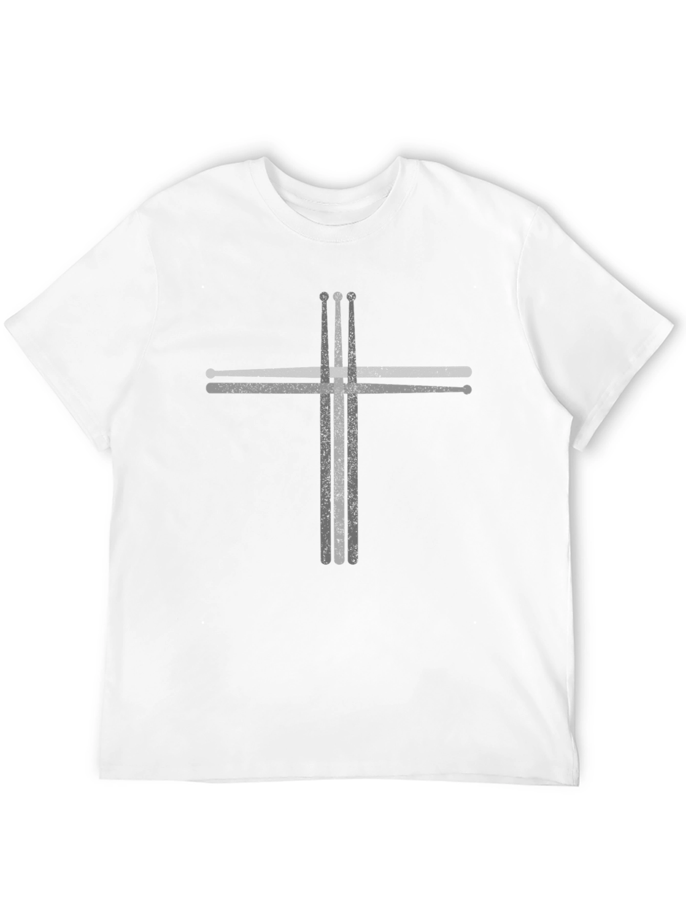 Drumsticks Cross Graphic Tee - Music Lovers T-Shirt