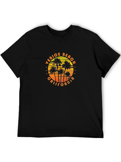 Venice Beach California Palm Tree Graphic T-Shirt