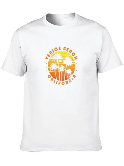 Venice Beach California Palm Tree Graphic T-Shirt
