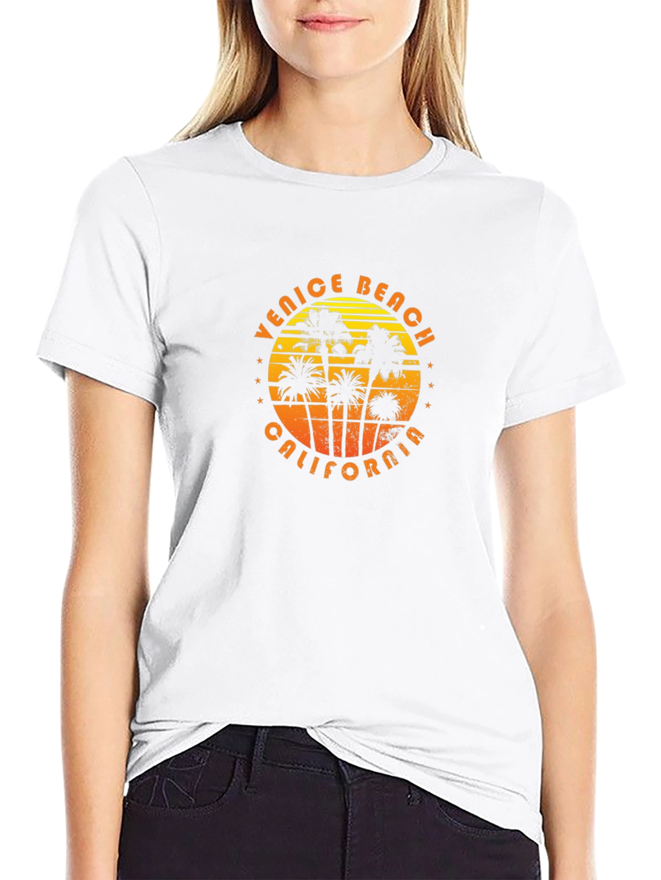 Venice Beach California Palm Tree Graphic T-Shirt
