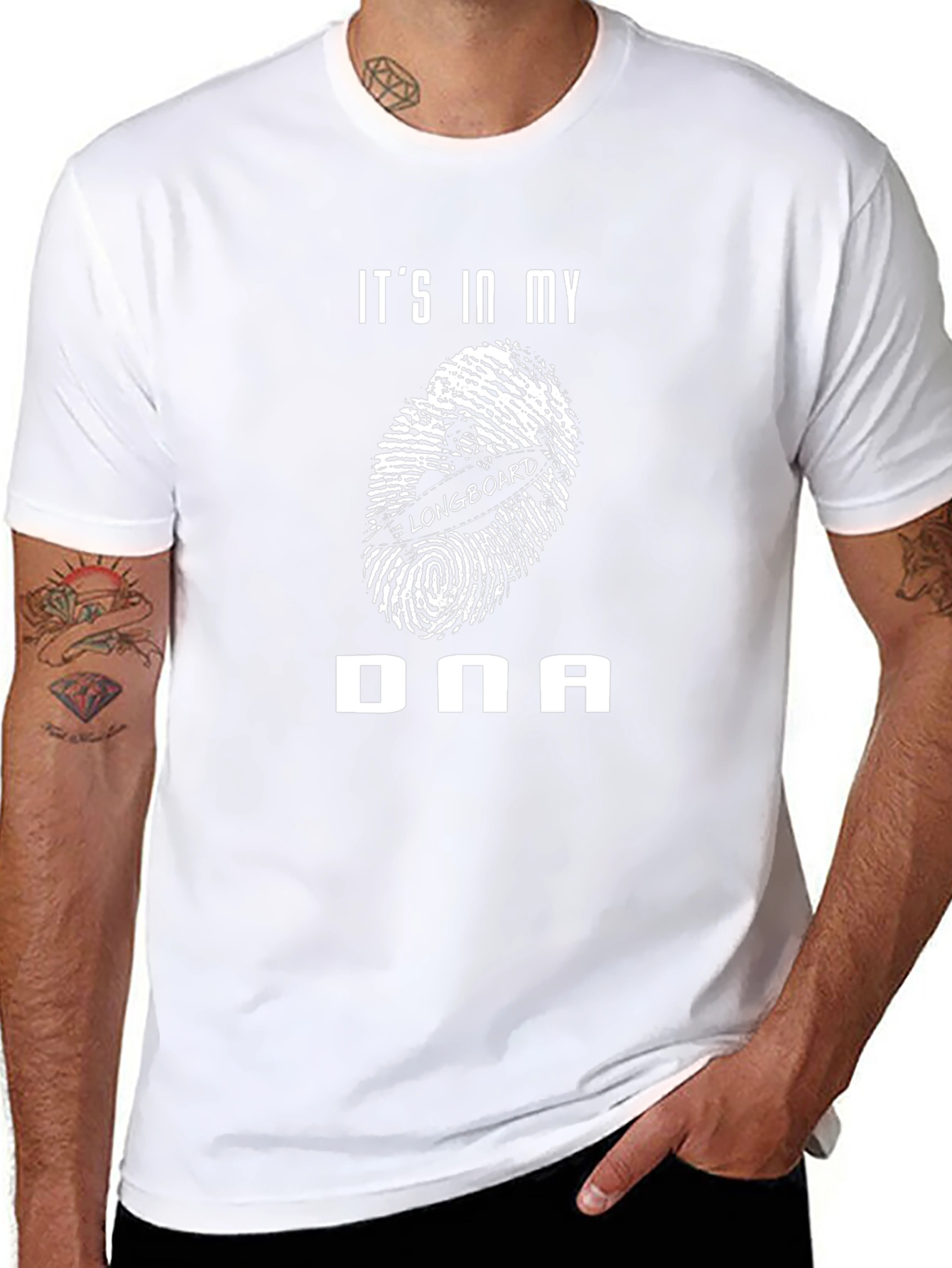 Longboard DNA T-Shirt - Black Graphic Tee