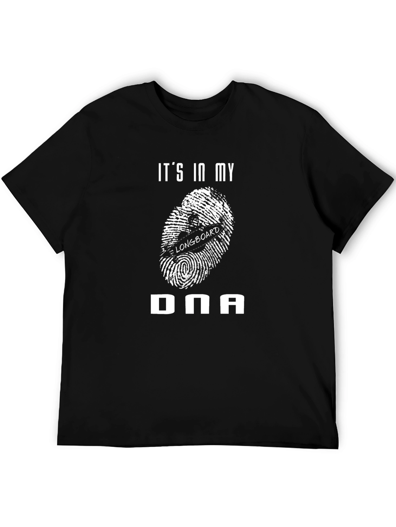 Longboard DNA T-Shirt - Black Graphic Tee