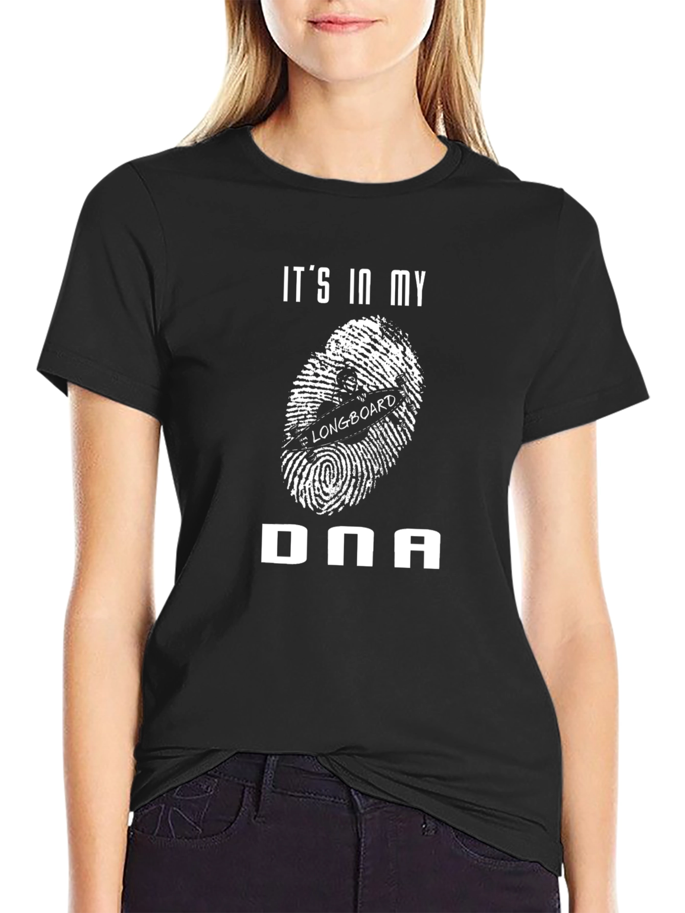 Longboard DNA T-Shirt - Black Graphic Tee