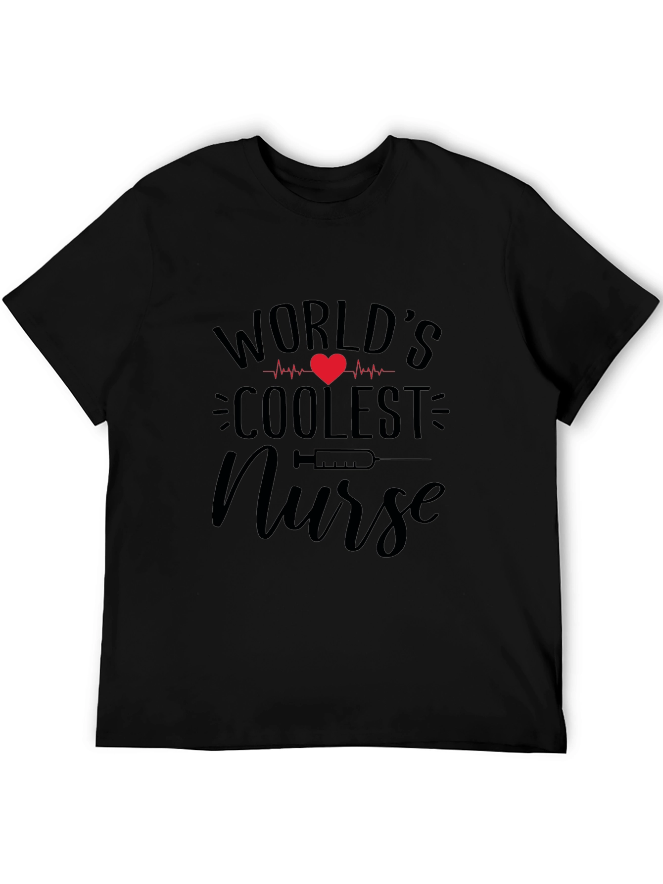 Worlds Coolest Nurse Graphic Tee - Black
