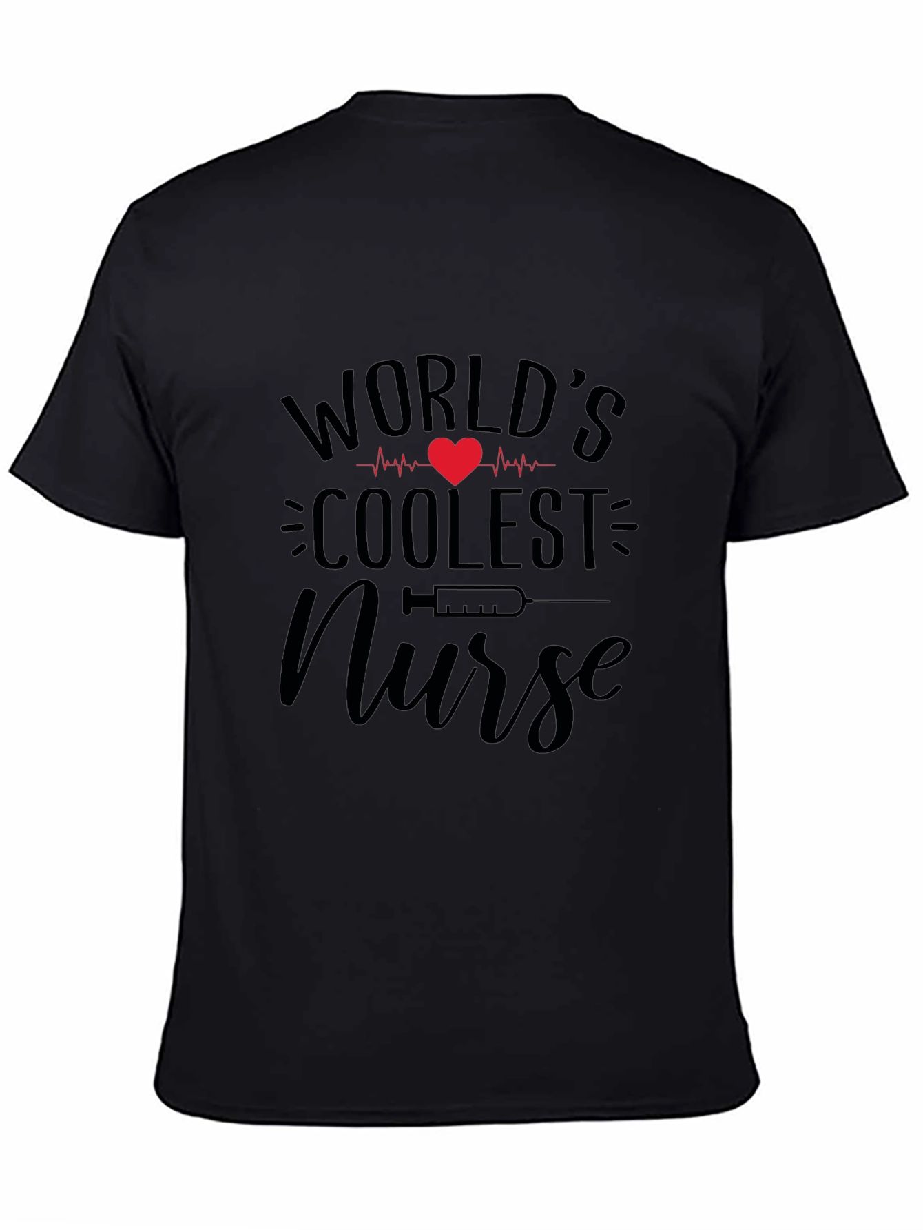 Worlds Coolest Nurse Graphic Tee - Black