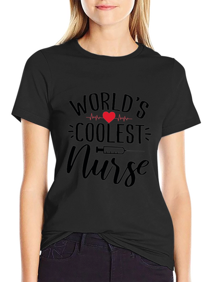 Worlds Coolest Nurse Graphic Tee - Black