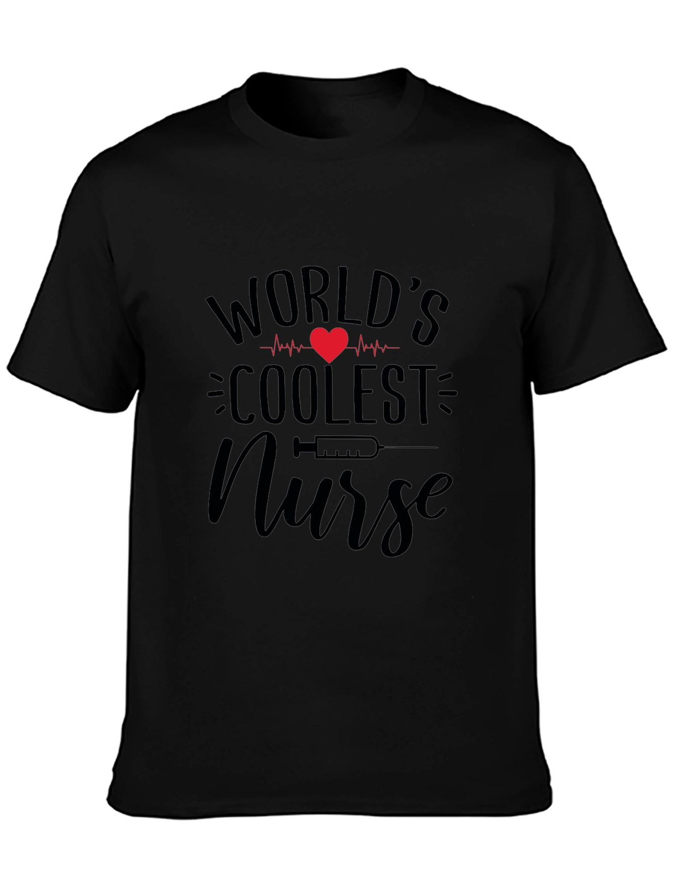 Worlds Coolest Nurse Graphic Tee - Black