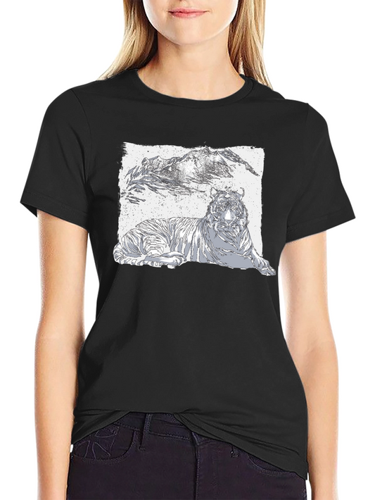 Tiger Graphic Black T-Shirt - Cool Wildlife Design