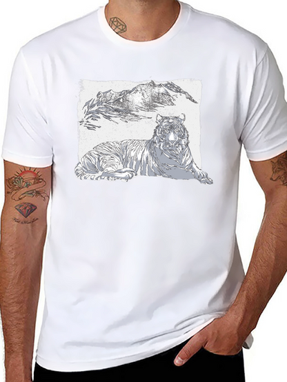 Tiger Graphic Black T-Shirt - Cool Wildlife Design