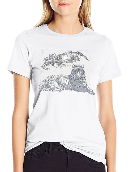 Tiger Graphic Black T-Shirt - Cool Wildlife Design