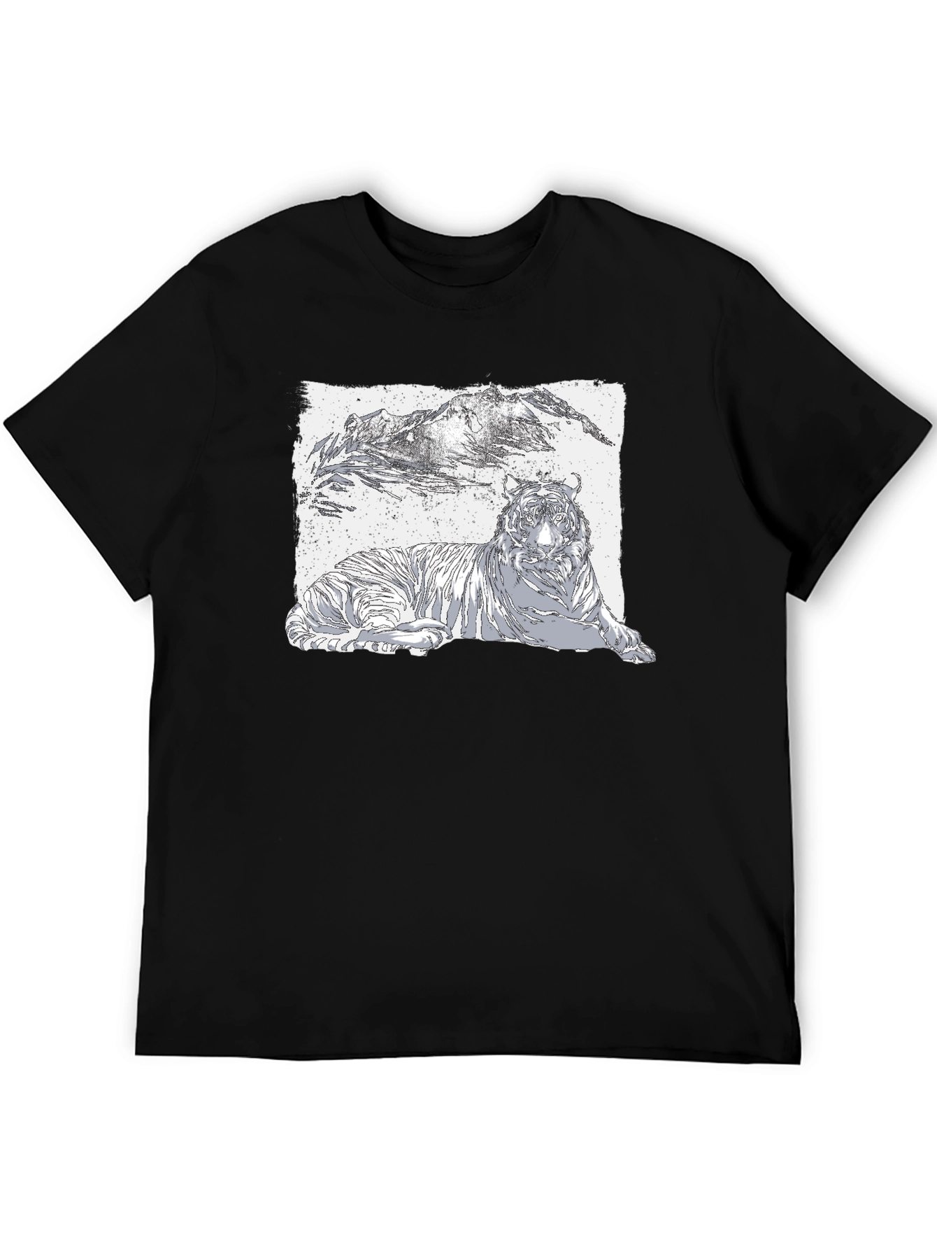 Tiger Graphic Black T-Shirt - Cool Wildlife Design