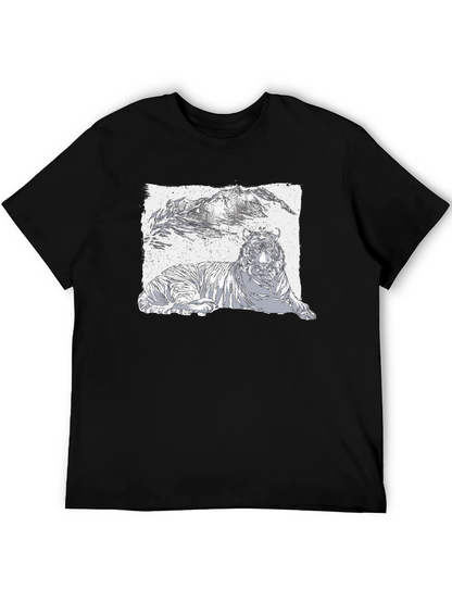 Tiger Graphic Black T-Shirt - Cool Wildlife Design
