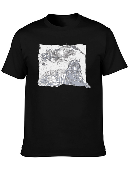 Tiger Graphic Black T-Shirt - Cool Wildlife Design