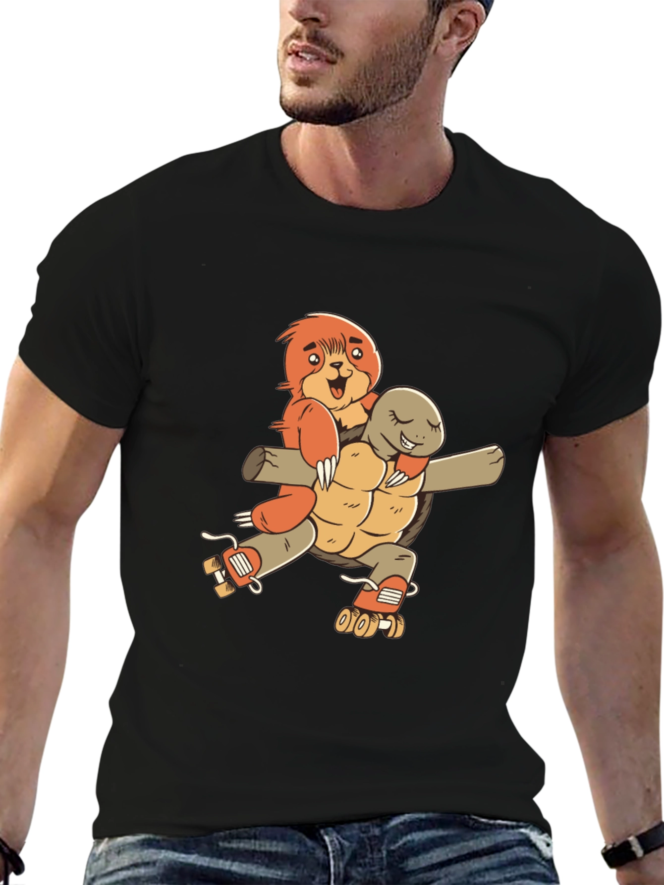 Sloth & Turtle Roller Skate T-Shirt