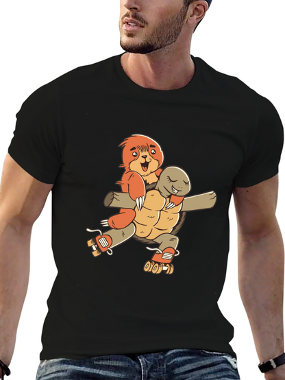 Sloth & Turtle Roller Skate T-Shirt