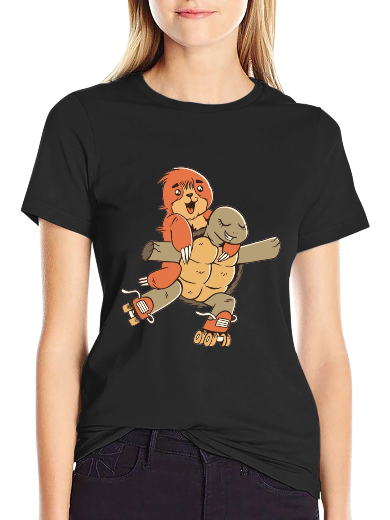 Sloth & Turtle Roller Skate T-Shirt