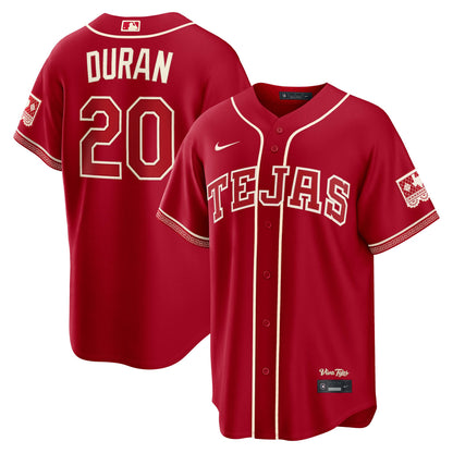 Ezequiel Duran Texas Rangers Nike 2026 City Connect Stadium Jersey - Red