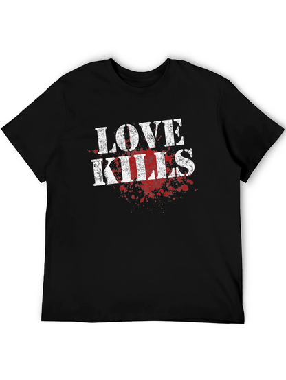 Love Kills Graphic Tee - Black Cotton T-Shirt
